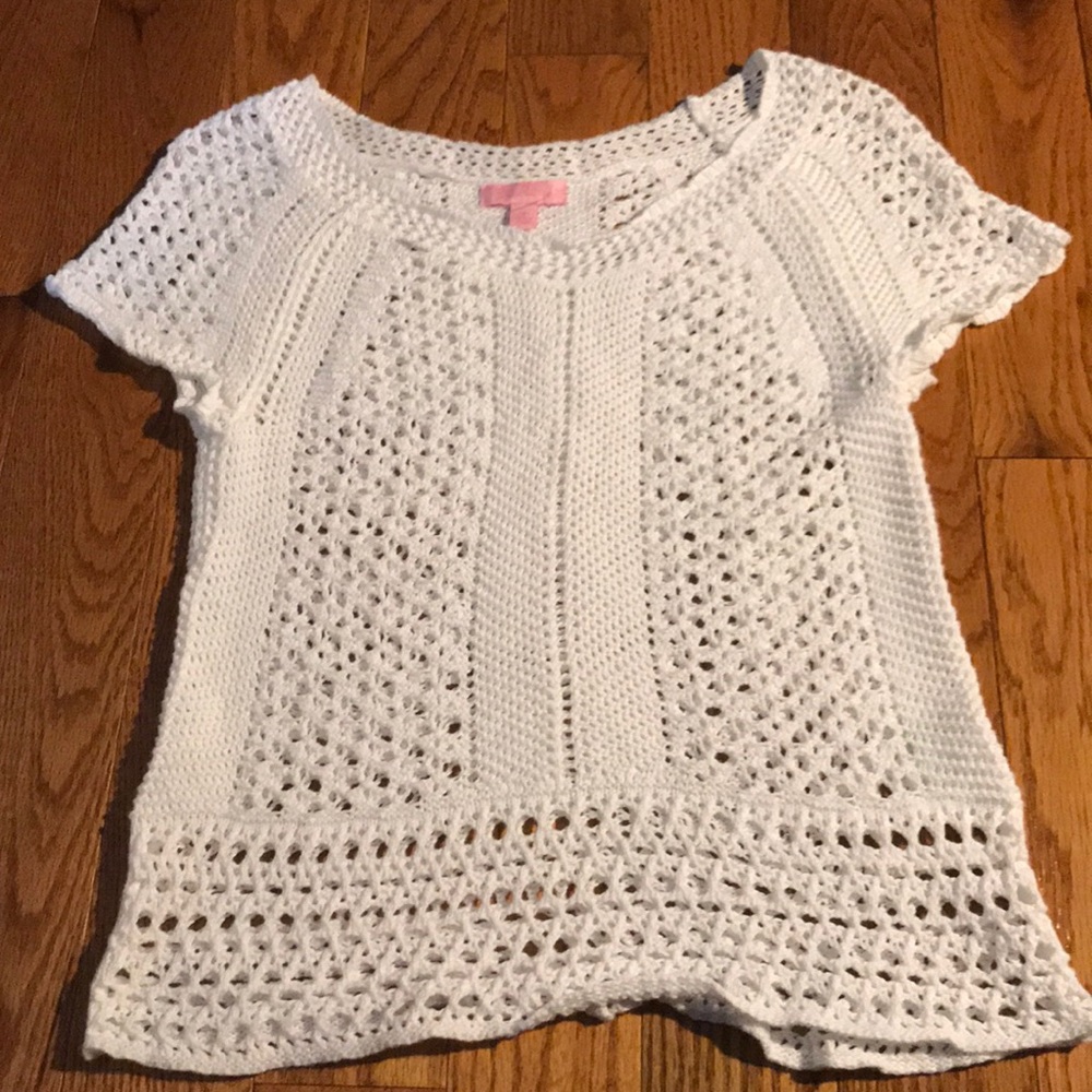 Lilly Pulitzer crocheted sweater
